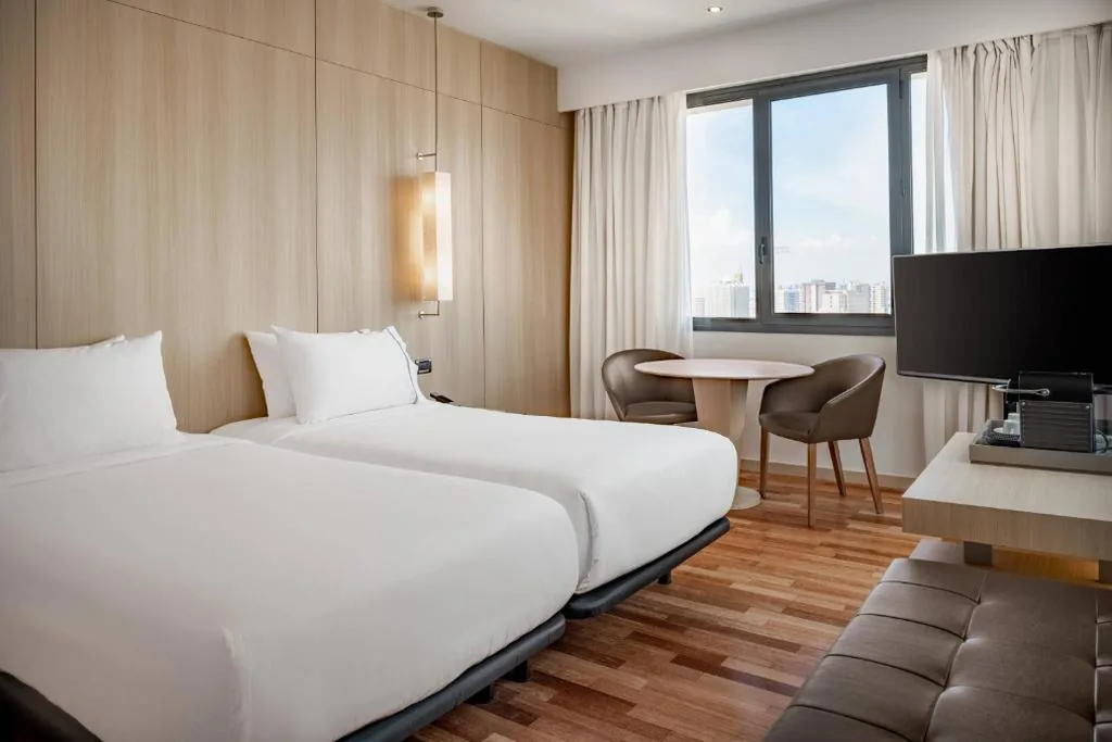 Standard-Doppelzimmer mit Aussicht - 2 Einzelbetten — AC Hotel Málaga Palacio by Marriott