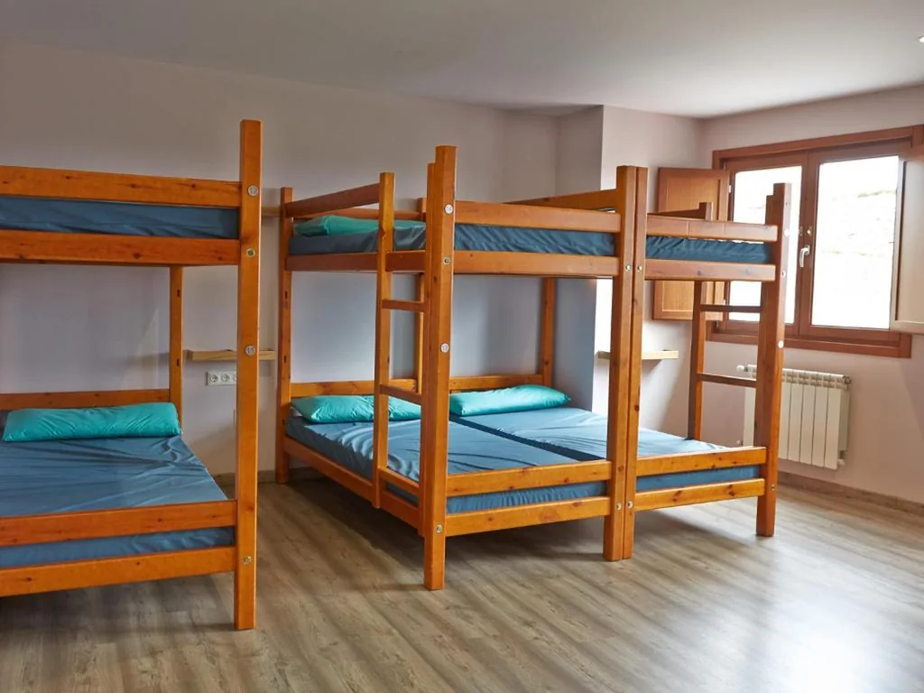 Letto a castello in dormitorio misto — Albergue Pereiro