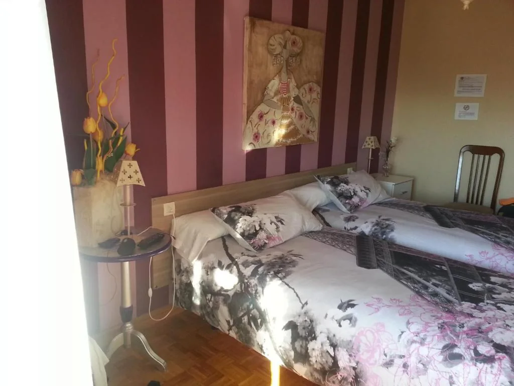 Doppelzimmer mit eigenem Bad – 2 Betten — Alojamientos Iruña