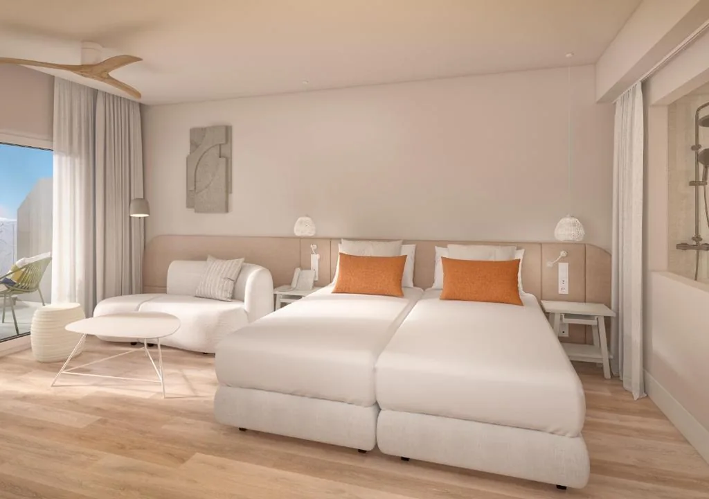 Camera doppia o matrimoniale con 2 letti e vista mare laterale Guarda el Secreto — Amare Beach Hotel Sancti Petri - Adults Recommended