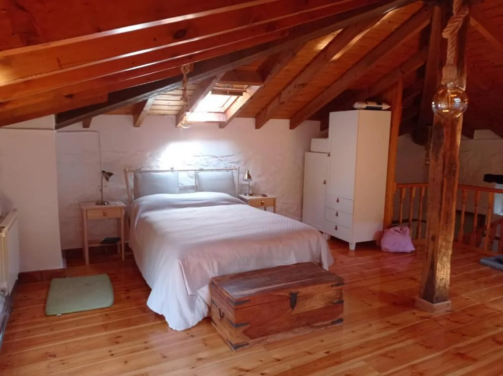 Amplia y cómoda casa de piedra con porche y jardín