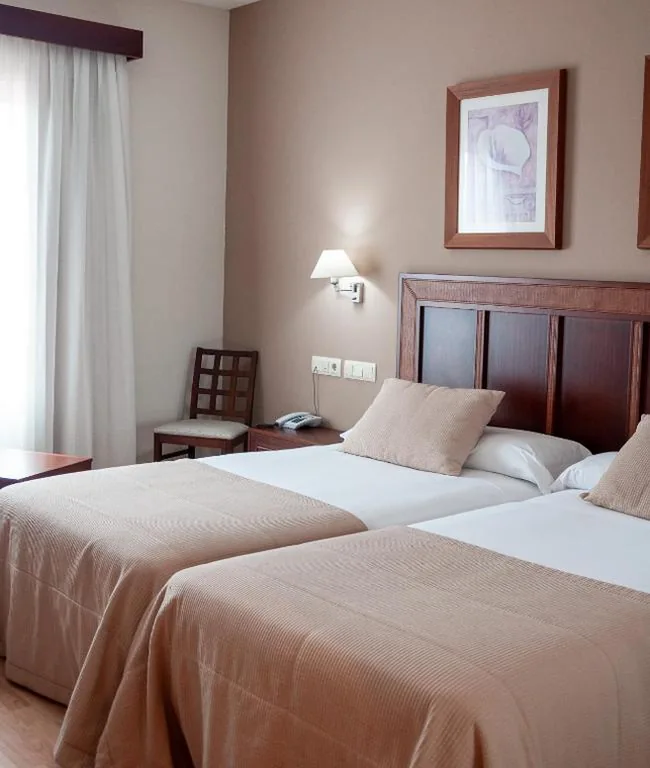 Quarto Duplo adaptado para pessoas com deficiência - 2 camas — ARVA Santiago León