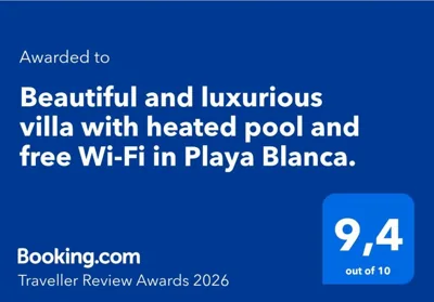Beautiful and luxurious villa with heated pool and free Wi-Fi in Playa Blanca. — foto 10