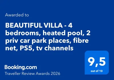 BEAUTIFUL VILLA - 4 bedrooms, heated pool, 2 priv car park places, fibre net, PS5, tv channels — foto 2