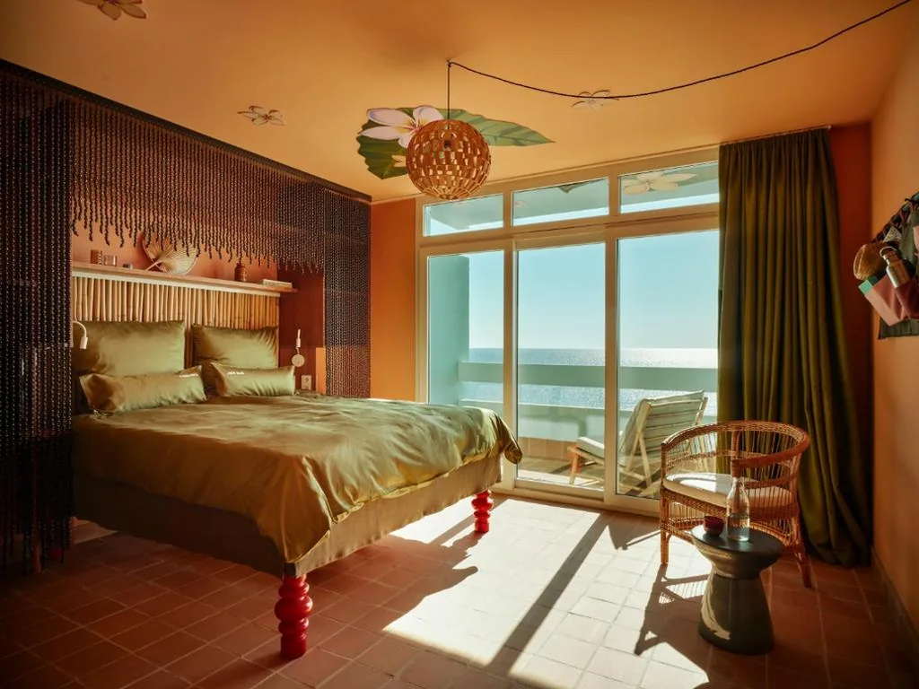 バルコニーと海の景色付きデラックスダブルルーム — Bikini Island & Mountain Hotel Es Trenc -Adults only-