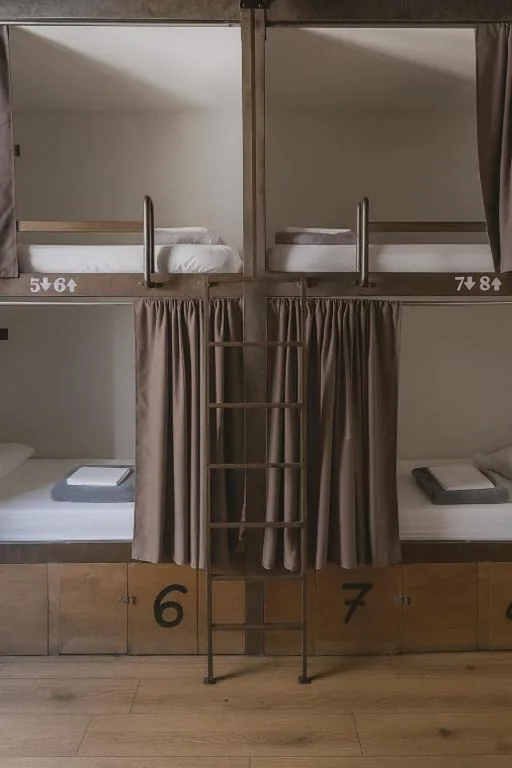 Cama en habitación compartida de 8 camas — Black Swan Hostel Sevilla