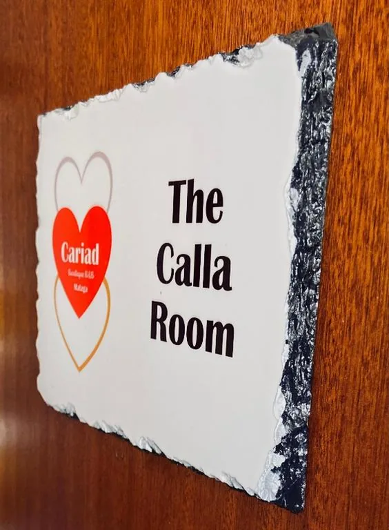 Kamer met groot bed en uitzicht op zee — Cariad Boutique Bed & Breakfast