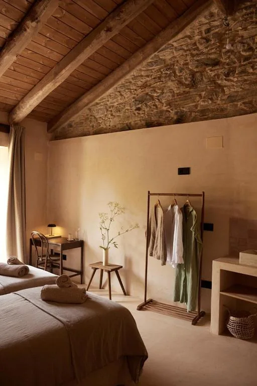 Habitación Doble con cama supletoria - 1 o 2 camas — Casa Albaredo, Aldea Rural, Boutique Hotel, Retreat,