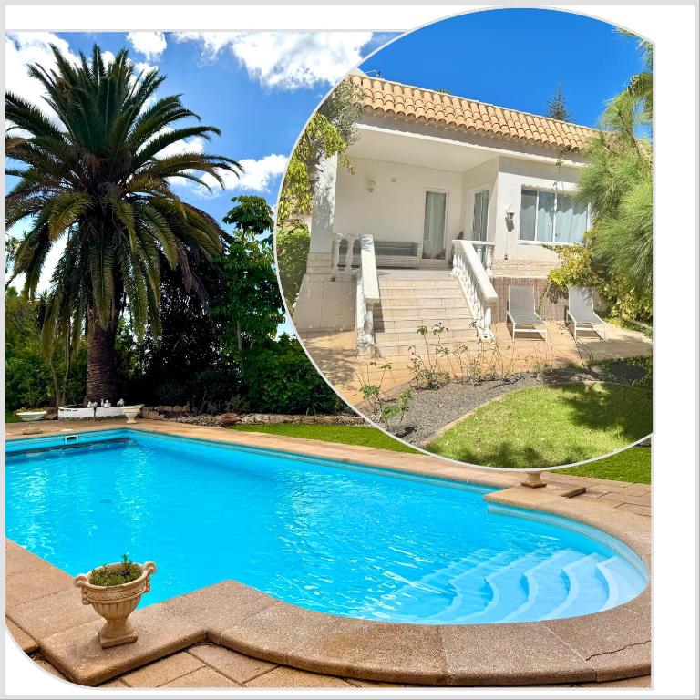 Casa Lilo, en jardin grande, con una gran piscina y barbacoa