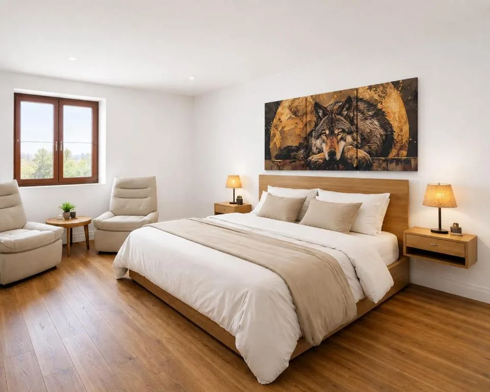 Habitación Doble Deluxe con cama supletoria — Casa Rural El Llar del Busgosu