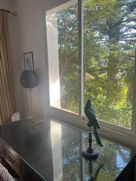 Tweepersoonskamer met uitzicht op de tuin — Casa Simba Guest House Adults only