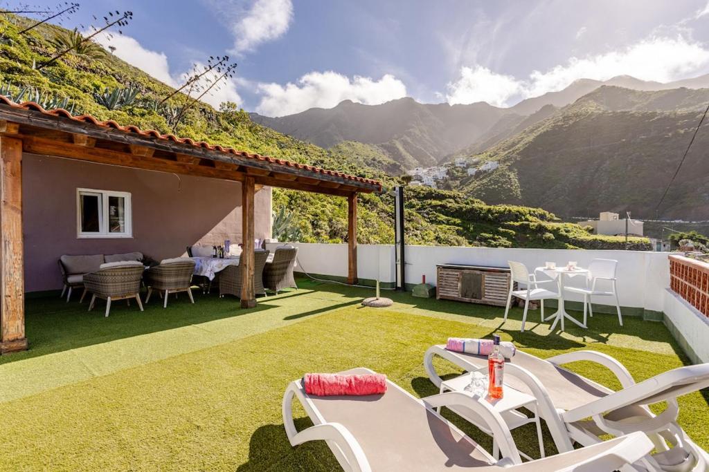Casa-solarium en la naturaleza