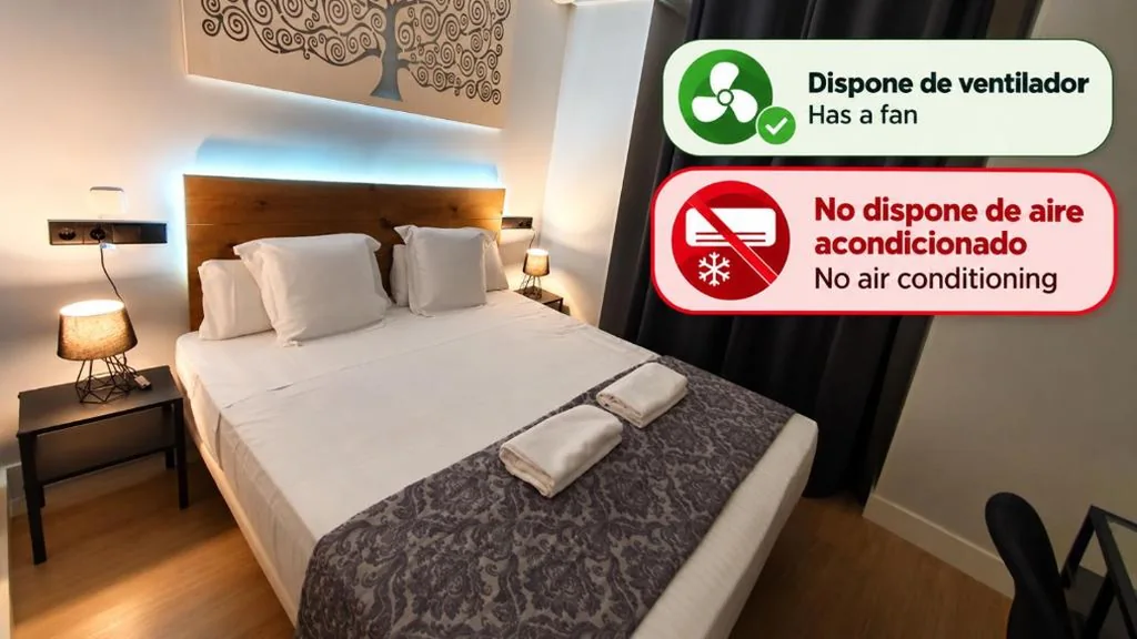 Standard-Doppelzimmer mit Ventilator — CH Otello Rooms by HEBEROOMS