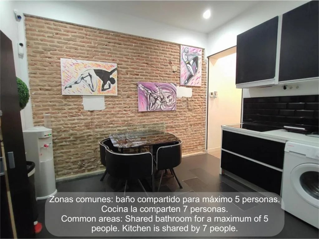 共用バスルーム付きシングルルーム — Chueca Rooms Madrid