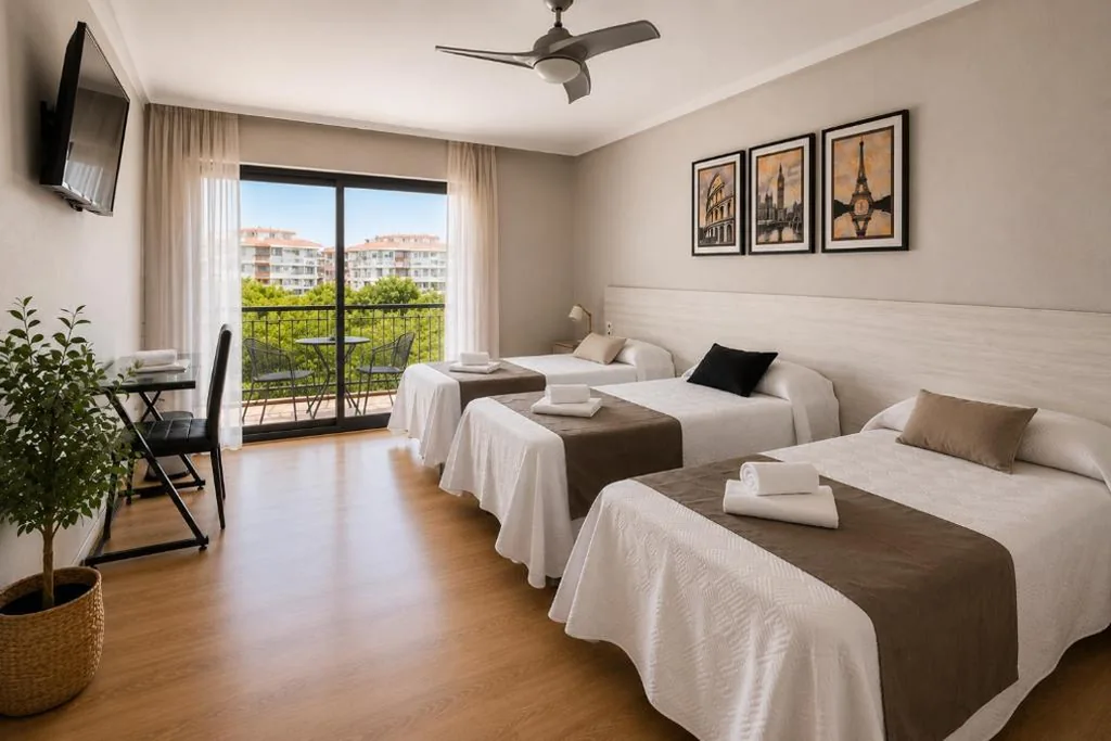 Habitación Triple con baño compartido — El Mirador del Espolón