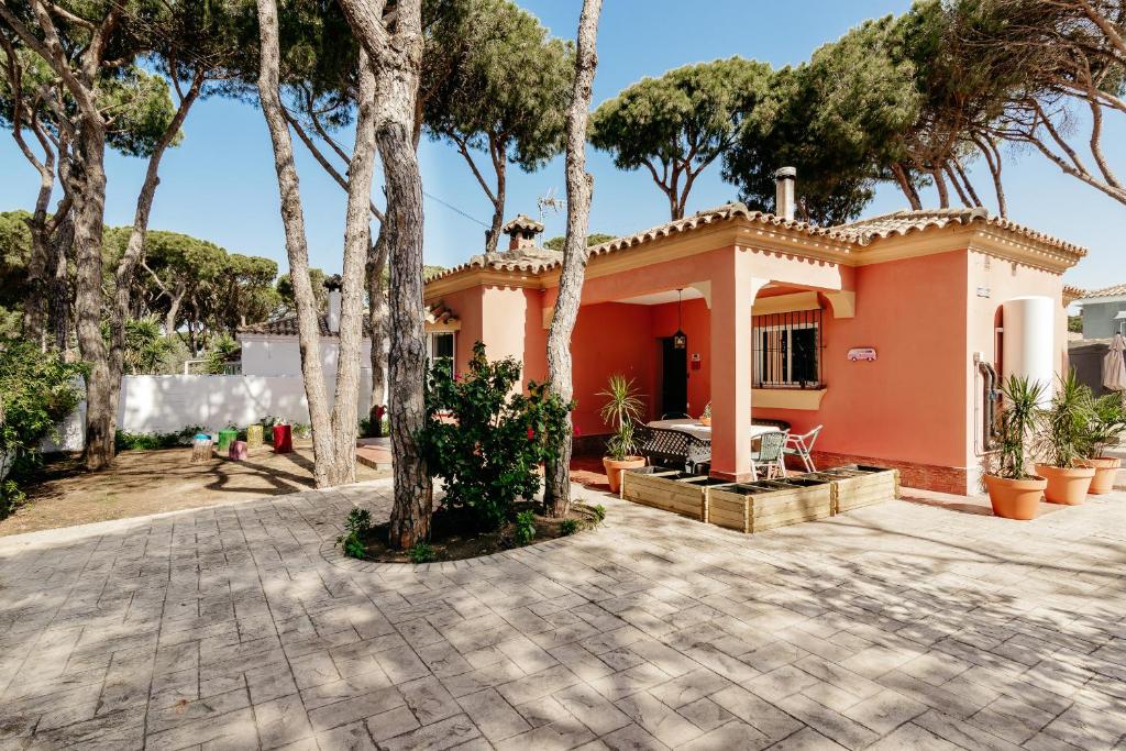 Fabiana, casa con porche cerca de la playa de La Barrosa