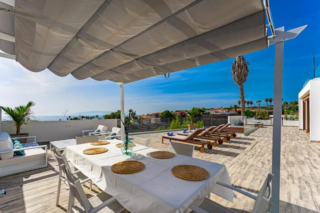Fabulous contemporary 5 bedroom villa with private heated pool, sleeps max 13