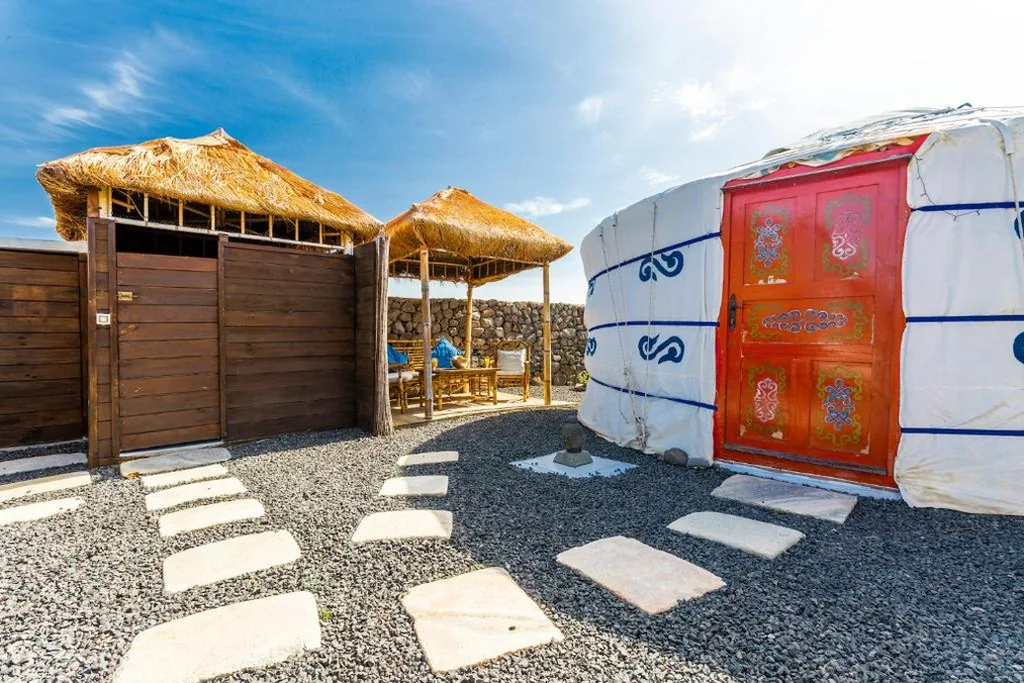 Yurta Playa — Finca De Arrieta Village - Yurts and Stone Cottages - Shared Pool - Walking distance to Arrieta Beach - Off Grid