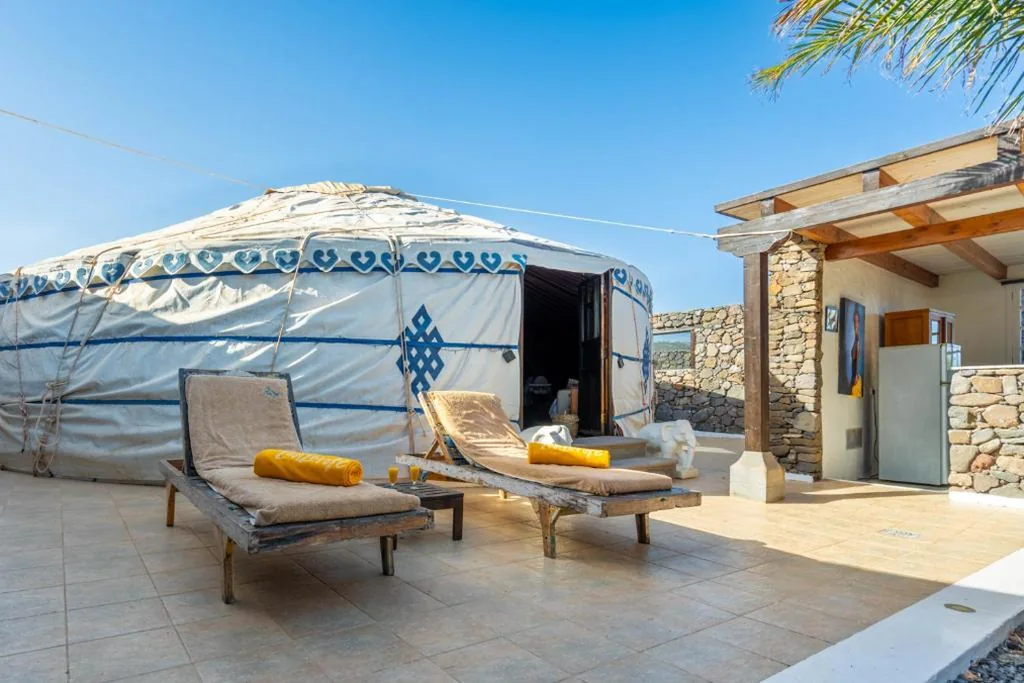 Yurta Royale — Finca De Arrieta Village - Yurts and Stone Cottages - Shared Pool - Walking distance to Arrieta Beach - Off Grid