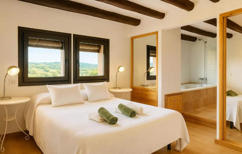 带水力按摩浴缸的套房 — Habitaciones con encanto - Cal Alejandro