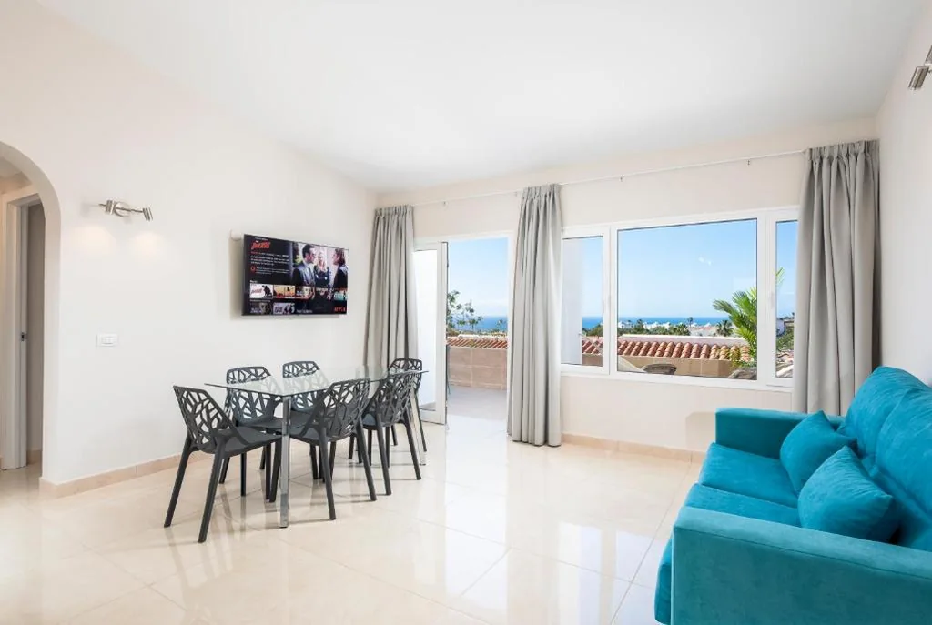 Bungalow con 1 camera da letto, ampio balcone, amaca e vista sul mare — Haciendas Village Tenerife
