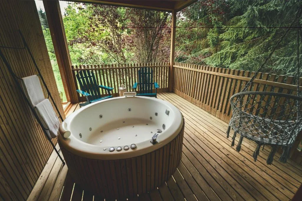 Cabaña con vistas al jardín — HolaCamp Camino Apartamentos Turísticos