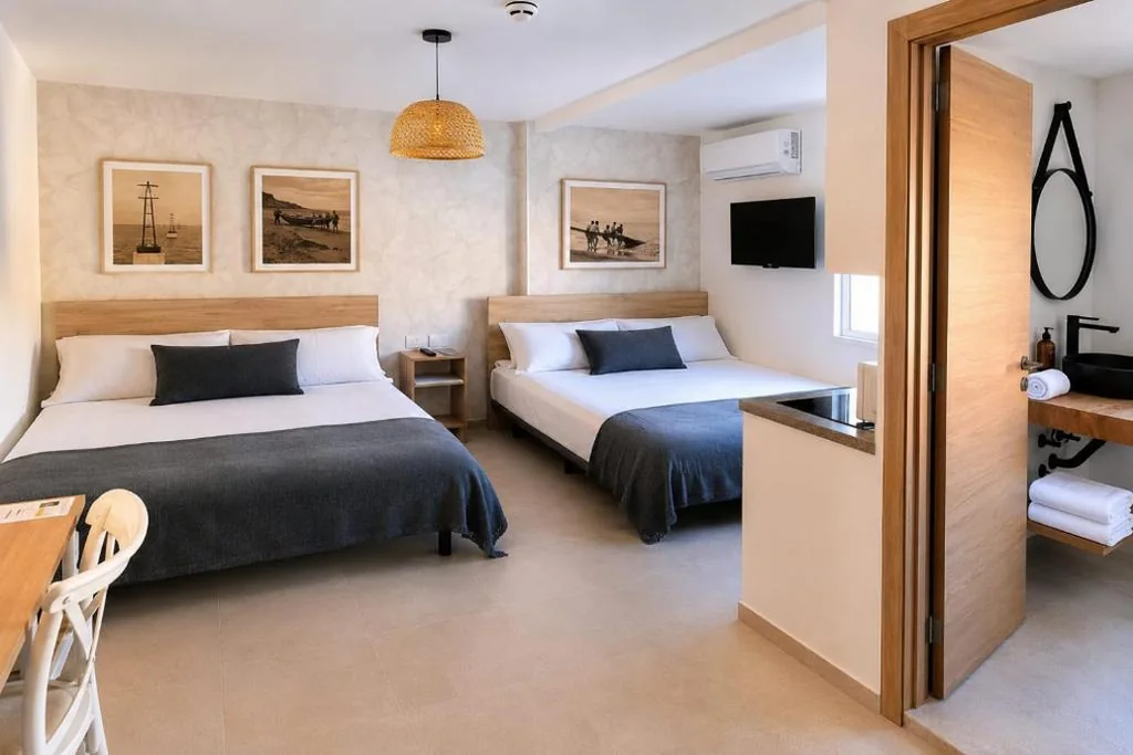 Tweepersoonskamer met 2 bedden — Hostal Casa Miguel Marbella