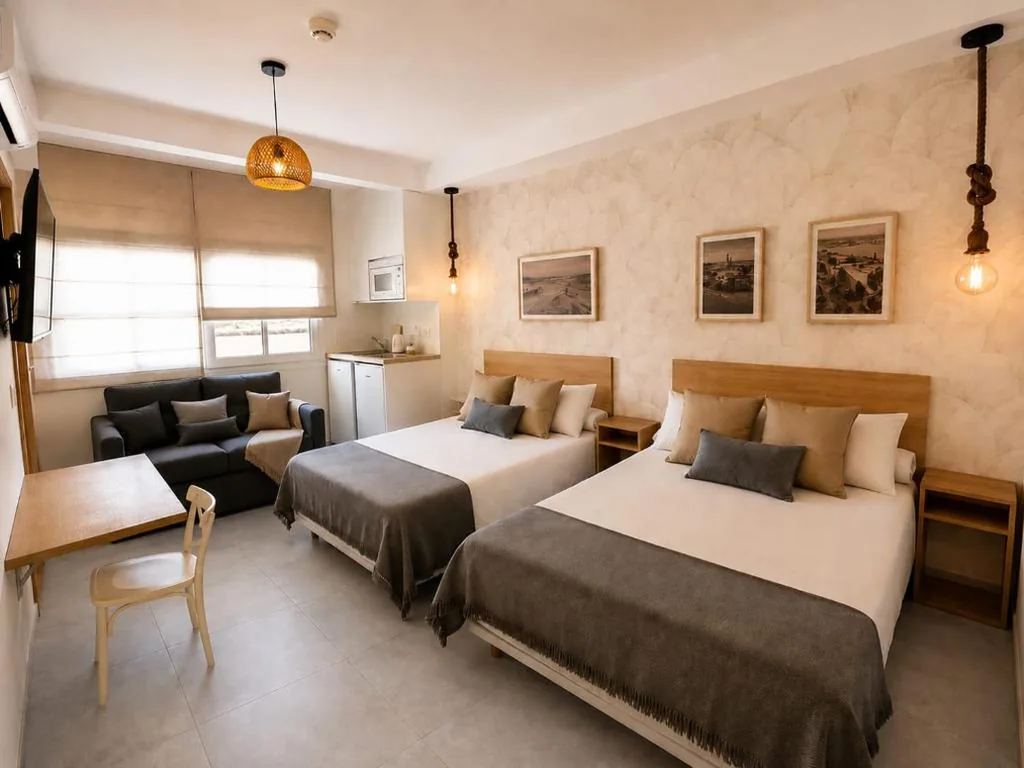 Tweepersoonskamer met 2 bedden — Hostal Casa Miguel Marbella