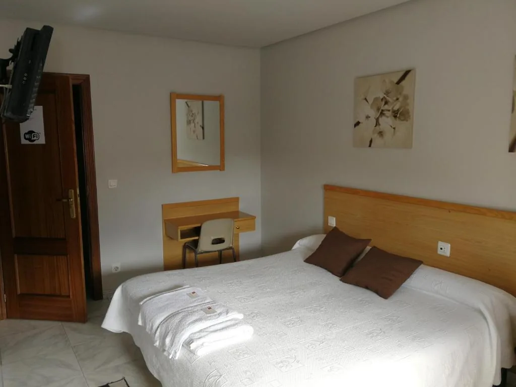 Tweepersoonskamer met eigen badkamer - 2 bedden — Hostal Cerecedo by gaiarooms