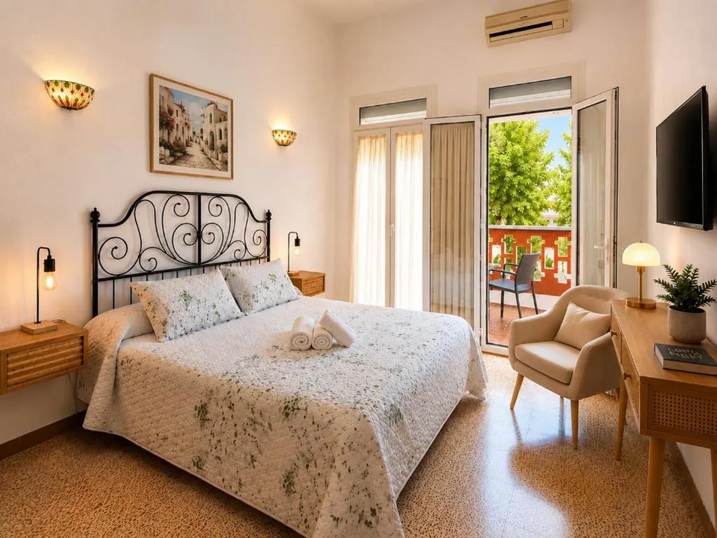 Doppelzimmer mit Balkon — Hostal El Faro