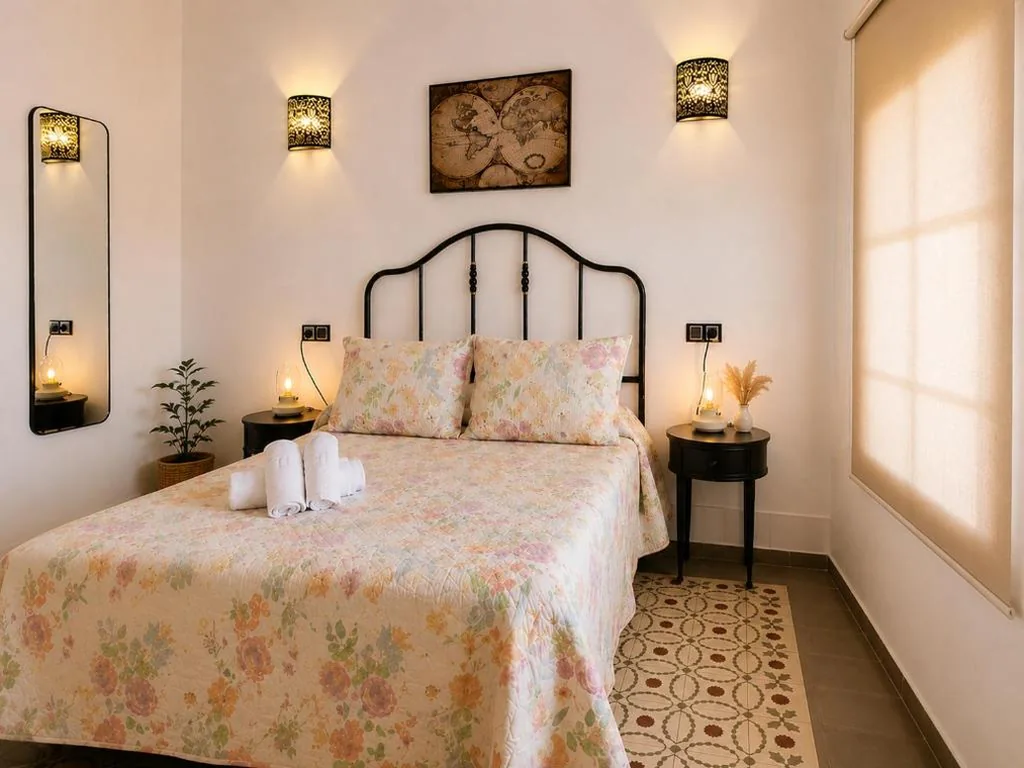 Doppelzimmer mit Balkon und Meerblick — Hostal El Faro