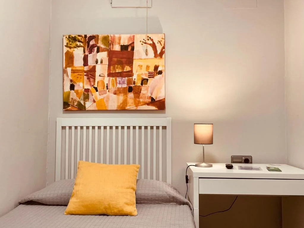 Eenpersoonskamer met gedeelde badkamer — Hostal Patria Madrid