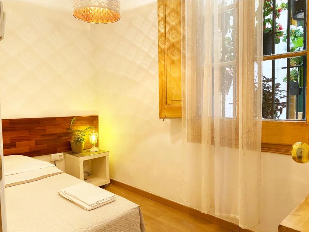 共用バスルーム付きシングルルーム — Hostal Portugal