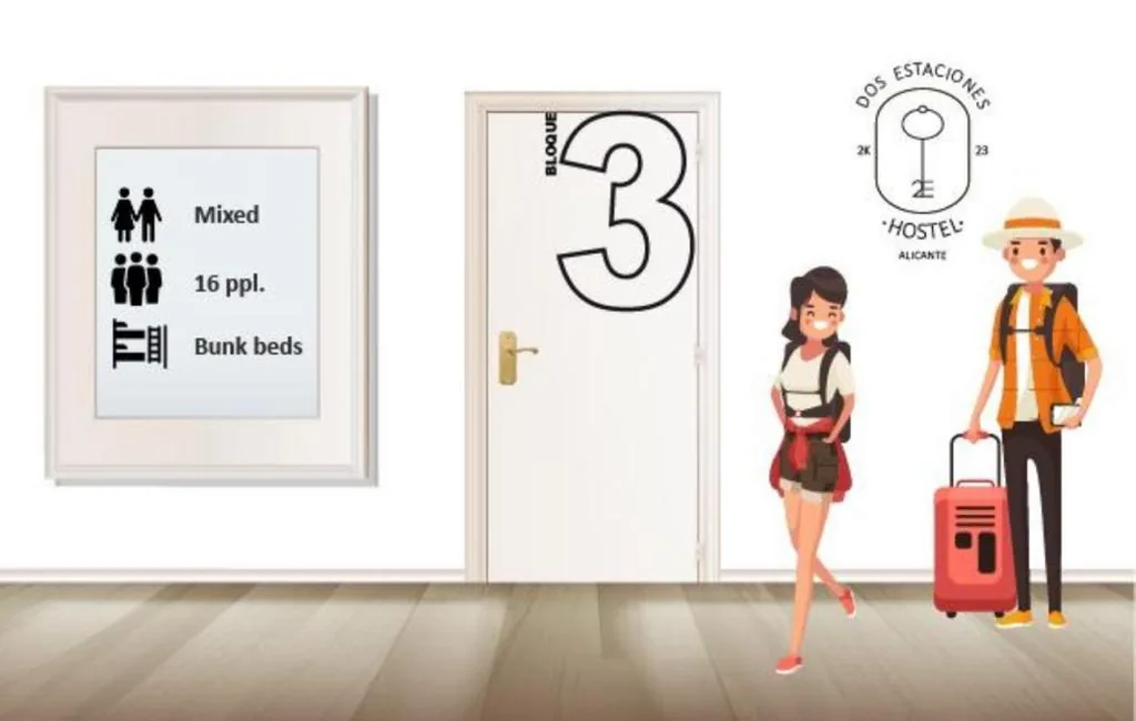 Etagenbett im gemischten Schlafsaal (16 Erwachsene) — Hostel Dos Estaciones - Scandinavian Design - Albergue Juvenil - FREE towels, coffee & tea, remote check-in