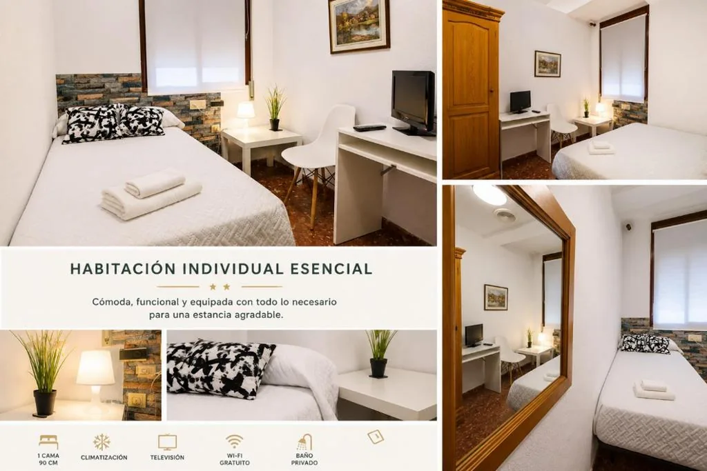 スタンダードシングルルーム — Hotel Al-Ándalus Peal, en Cazorla Comarca