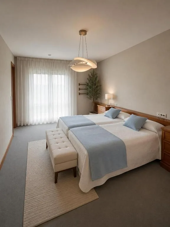 Deluxe Doppelzimmer mit Meerblick – 2 Betten — Hotel Arresi