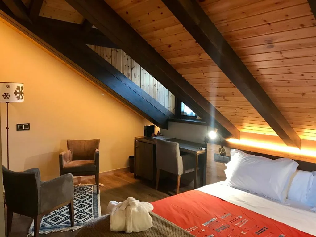 Chambre Double avec baignoire spa — Hotel Boutique La Neu