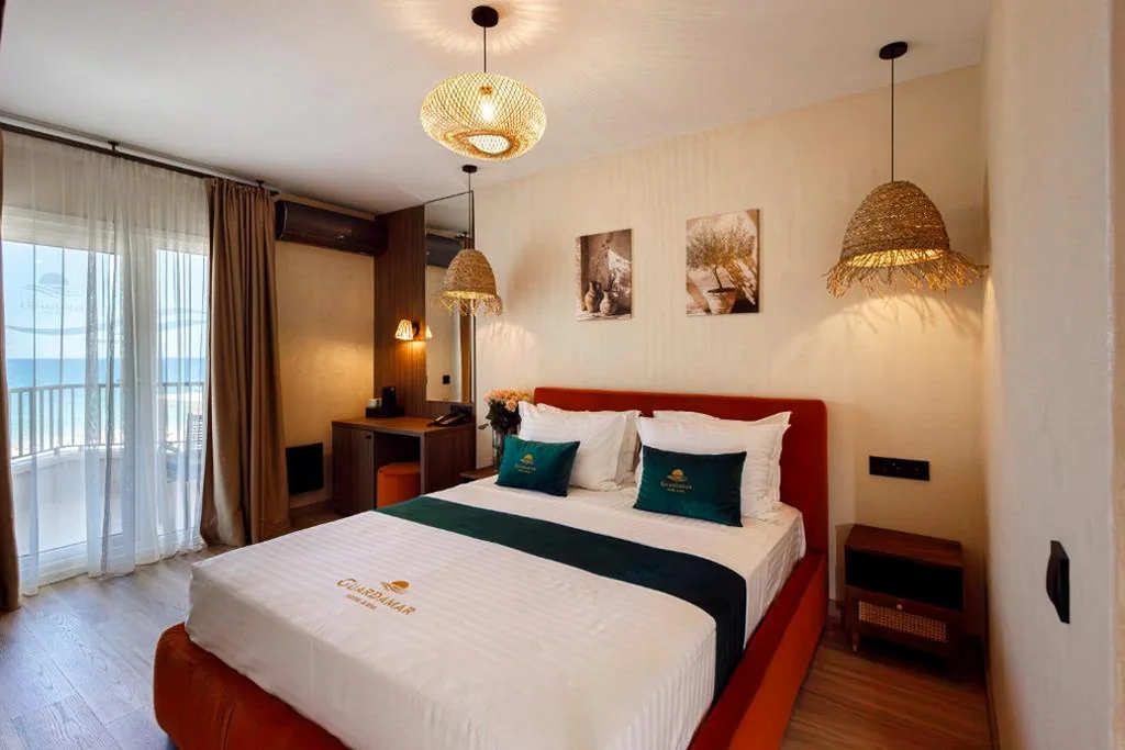 Standaard tweepersoonskamer met uitzicht op zee - 1 of 2 bedden — Hotel Guardamar