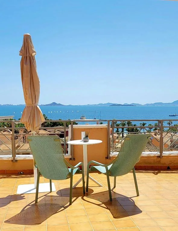 Camera doppia Deluxe con balcone e vista sul mare — Hotel Monarque Costa Narejos