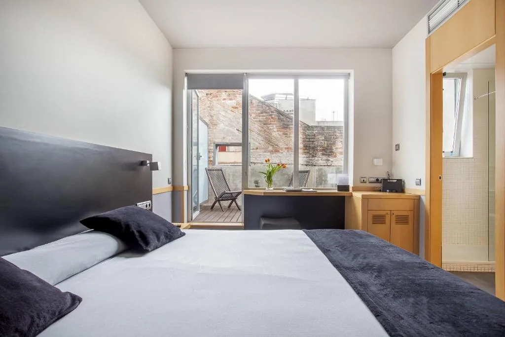 Tweepersoonskamer met terras - 1 of 2 bedden — Hotel Onix Liceo