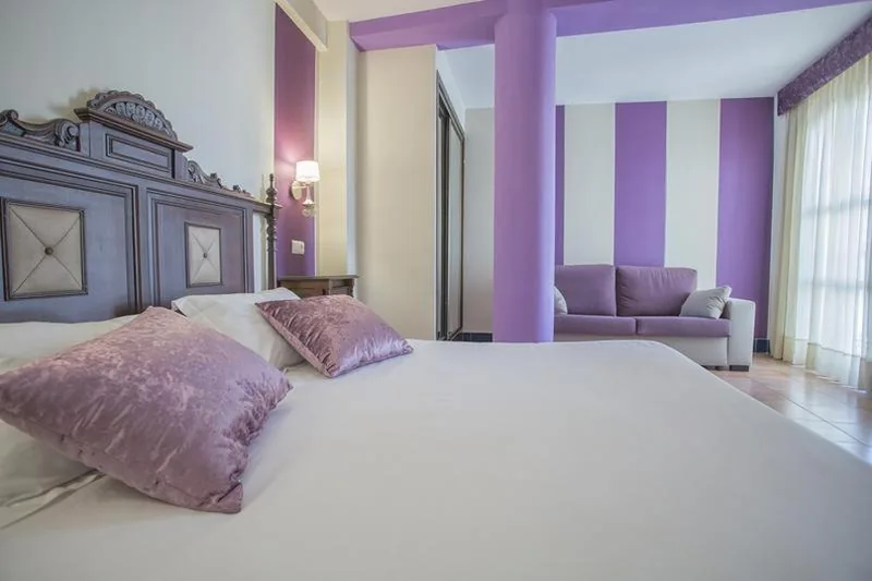 Kamer met groot tweepersoonsbed — Hotel Rosaleda Don Pedro
