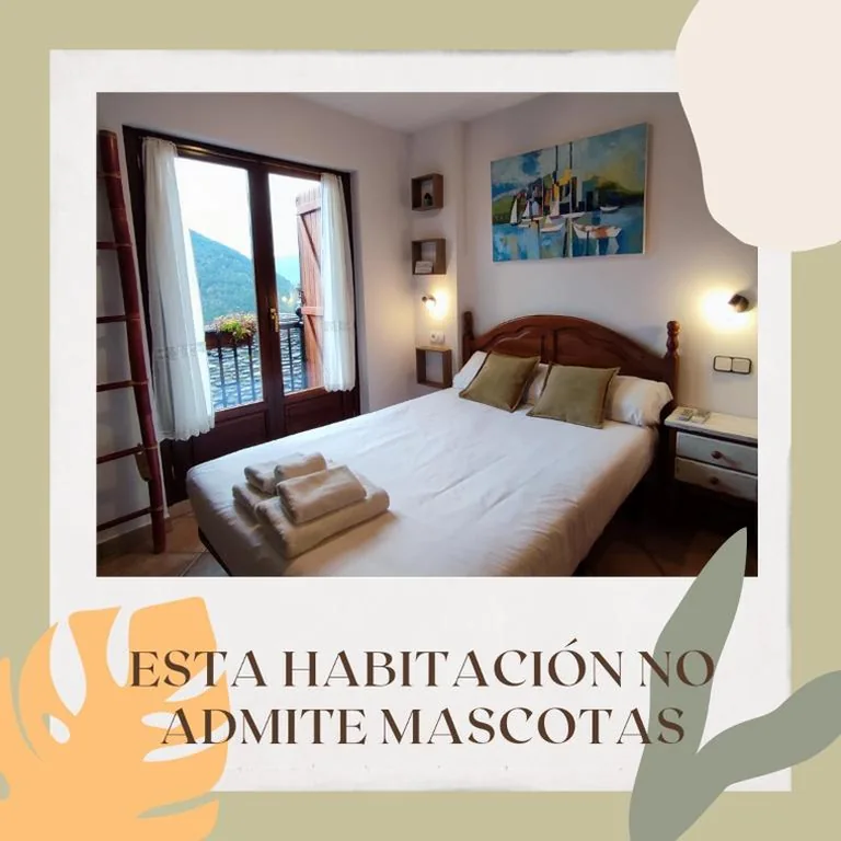 Chambre individuelle avec balcon — Hotel Rural LAbadia de Sieste