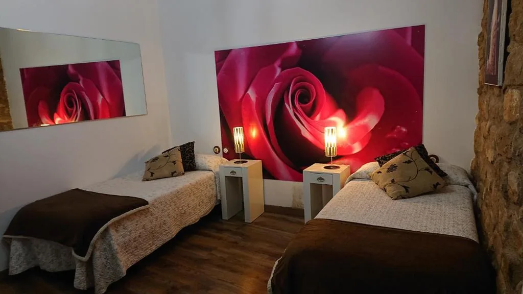 Tweepersoonskamer met balkon — La Pata de Oca Hostal Rural y Albergue