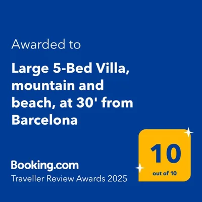 Large 4-Bed Villa 10 guests, mountain and beach, at 30' from Barcelona & 10' from F1 Circuit — photo 9