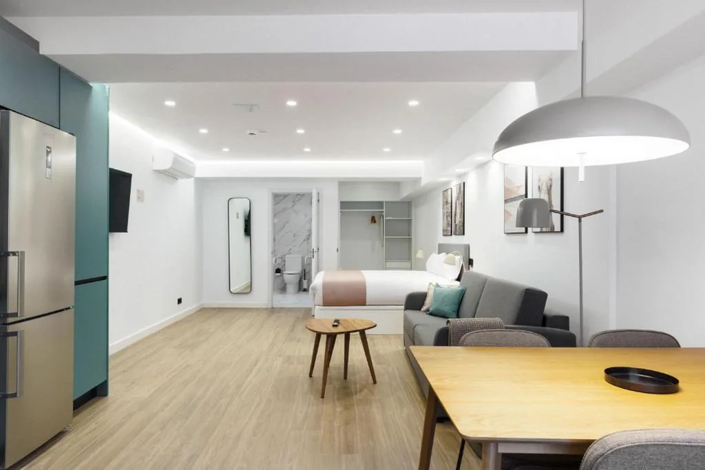 Monolocale Superior con divano letto - accessibile alle persone con disabilità — Limehome Madrid Calle de Matilde Diez