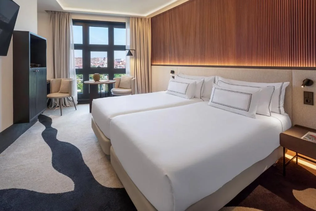 Meliá Zimmer mit Blick auf die Ría — Meliá Bilbao