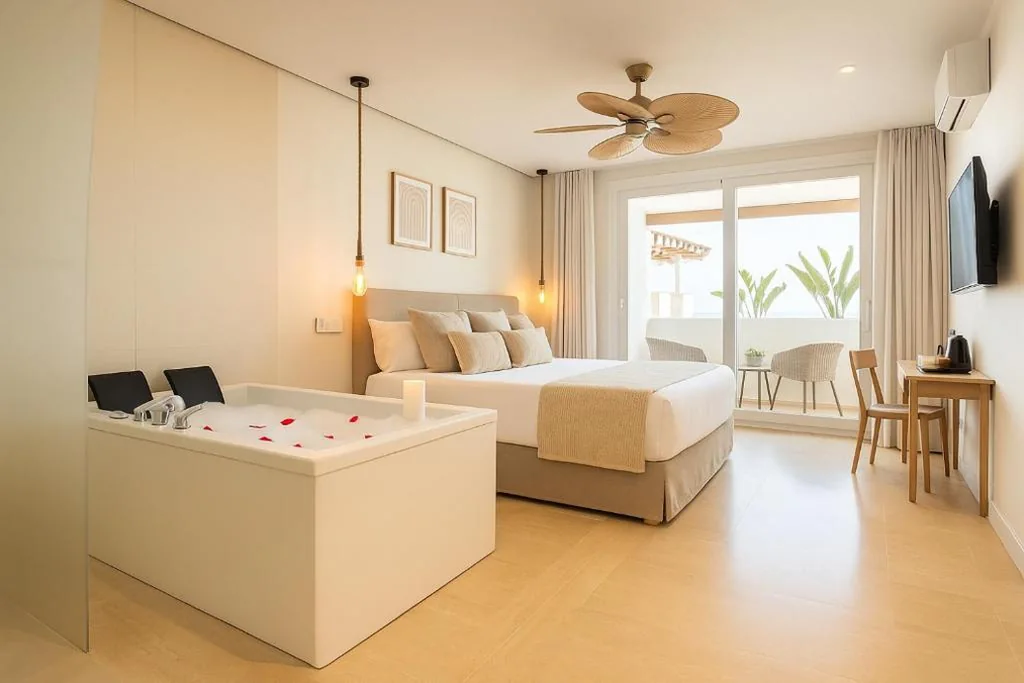 Suite Deluxe con vasca idromassaggio — Meraki Beach Hotel - Only Adults
