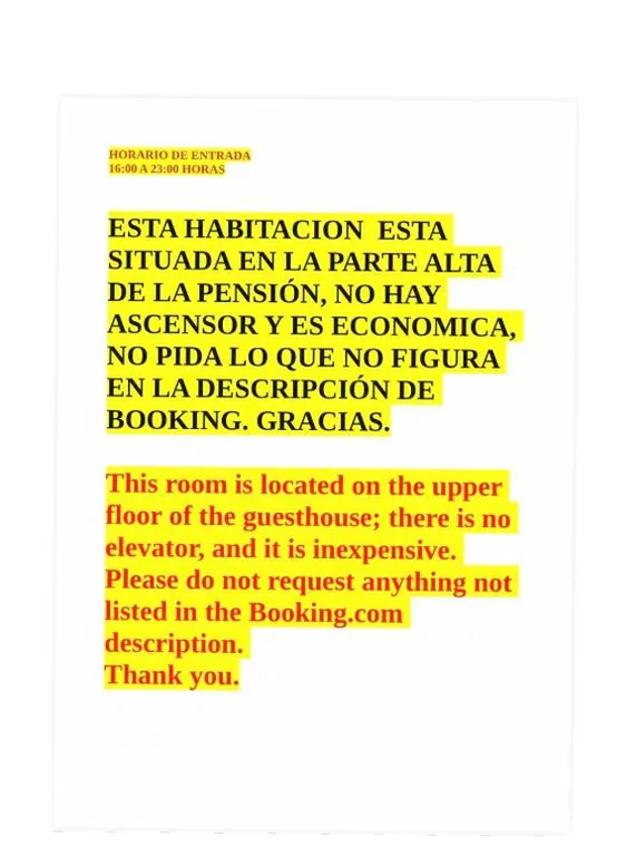 Camera doppia con bagno in comune — Pensión La Ferroviaria - No Fumadores - Sin Ascensor