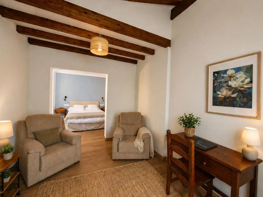 Chambre double avec balcon - 1 ou 2 lits — Posada El Hoyal