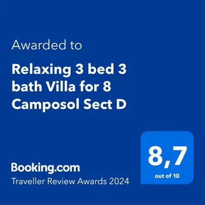 Quiet Relaxing 3 bed 3 bath Villa for 8 Camposol Sect D — photo 4